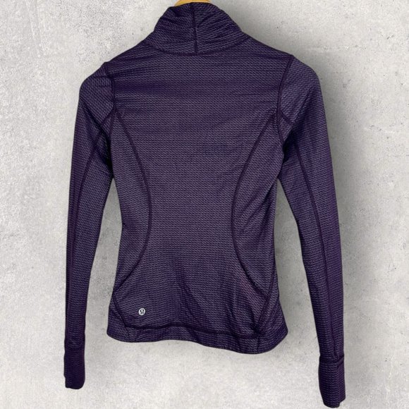 Lululemon Precision Jacket Purple Womens Size 4 Asymmetric Zip Athletic Coat Run - Picture 15 of 15